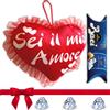 NARAMAKI Baci Perugina Regalo Festa della Mamma 2025 - Cuscino Cuore Sei il mio amore + 37,5gr Tubino Baci Perugina - Regalo Uomo|Mamma|Donna