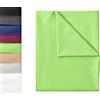 GREEN MARK Textilien Lenzuola classiche | Lenzuolo | Coperta per la casa 100% cotone senza elastico in molte misure e colori Dimensioni: 180x275 cm, verde mela