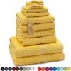 GREEN MARK Textilien GREEN MARK Confezione da 10 asciugamani in spugna di varie misure, 4 asciugamani per le mani, 2 teli doccia, 2 asciugamani per ospiti, 2 guanti da bagno, di colore giallo