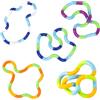 Diffaxy 5 pezzi Tangle Fidget Toy, giocattolo antiansia, Tangle Fidget Toy staccabile per bambini e adulti, giocattolo antistress in argento