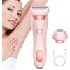 Generic Silk-Glide Electric, Beaut-ibl-OOM, Silk-Glide Epilatore indolore Depilazione a casa, Rasoio portatile, Rasierer elettrico Bikini Trimmer Mit LED-Anzeige Für Damen, Wet & Dry (rosa)
