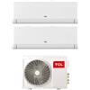 TCL Climatizzatore Condizionatore TCL Dual Split Inverter serie BREEZEIN 9+18 con MT2730 R-32 Wi-Fi Integrato 9000+18000