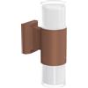 Applique Cilindrica Bidirezionale Corten IP54 con 2 basi GU10