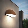 Applique Curva Monodirezionale con base E27 IP54 Corten - Serie BRINA