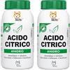 Akitaink Acido Citrico in Polvere, 100% Puro, Naturale ed Ecologico: l'Alleato Multiuso per Casa con Funzioni Ammorbidenti, Anticalcare, Brillantanti, Disincrostanti e Decalcificanti Confezione 2 kg