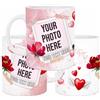 lepni.me Tazza Personalizzata con il tuo NomeFoto Testo o Iniziale Tazza in Ceramica Personalizzata per tè e Caffè Regalo di compleanno (Amore pastello)