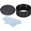 PATIKIL 77mm Obiettivo Cappuccio, Lungo Fuoco Smerigliato Superficie Antiriflesso Interno Cappuccio con Cappuccio e Pulizia Panno per Fotocamera Obiettivo, Nero
