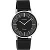Oozoo Orologio da donna vintage piatto con cinturino in metallo milanese in acciaio inox glitter line con elementi glitter nel quadrante 40 mm, C20140 - nero/nero, groß, Bracciale