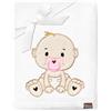 Be Mammy Coperta calda per bambini con peluche regalo per bambino con motivi 3D (Bianco - Ragazza)