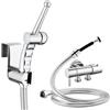 CREA Doccetta Bidet Set per WC, Spruzzatore a Mano, Doccetta per Il WC, Doccino Portatile per Bi-det Regolabile per WC Bagno,Cromato