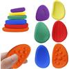 KHDULQ Fidget Toys Antistress,Giochi Sensoriali Autismo Sensory Silicone Children'S Worry Stones Textured Soft Stone 6 Stress Relief Toys,Soft Silicone To Calm Kids Relaxing Toy For Home And School