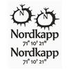 4R Quattroerre.it - 9164 - Adesivi Adventure Stickers per Bauletti Moto, Nordkapp