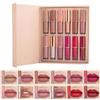 Holzsammlung 12 Colori Opaco Rossetto Nudo Set Vellutato Lunga Durata Antiaderente Tazza Liquido Sexy Lucidalabbra Liscia Tinta Labbra Trucco Confezione Regalo