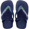 Havaianas Brasil Logo II, Infradito Unisex - Bambini, Blu (Blu Navy/Giallo Agrume), 17/18 EU