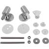 Daaxing Kit di fissaggio per sedile WC, raccordi per sedile WC, antiruggine, sostituzione tradizionale e contemporanea, cerniere a chiusura rapida, kit di fissaggio per sedile WC