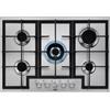 Aeg Piano Cottura da Incasso a Gas 75 cm 5 Fuochi Speed Burner Estetica inox Griglie in Ghisa Manopole StepPower su 9 livelli Slim Profile AEG HGB75420SM