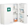Relaxdays Armadietto Medicinali, Pronto Soccorso, Cassetta da Parete, 11 Scomparti, 2 Ante, HLP: 53x53x21,5 cm, Bianco