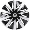 Sparco Set 4 copricerchi 16 pollici copriruota auto lazio spc1691bksv nero argento