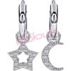 SANICO SRL BJT228 ORECCHINI STAR&MOON STAINLESS STEEL