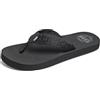 Reef Leather Smoothy, Infradito Uomo, Nero, 44 EU