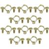 AERZETIX - C60424 - Set di 10 morsetti supporti semplici di fissaggio Ø14mm - 1/4'' - fissaggio a parete tubo di rame serraggio a vite idraulico riscaldamento sanitario - in acciaio