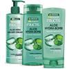 Garnier Fructis Routine Completa Fortificante Aloe Vera Hydra Bomb, Kit con Shampoo, Balsamo e Trattamento senza Risciacquo, Per Capelli Normali, Con Gel di Aloe Vera e Glicerina Vegetale