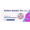 Sandoz Aciclovir 5% Crema Dermatologica Herpes Simplex 3g