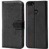 Verco custodia per Motorola E6 Play, Case per Motorola Moto E6 Play Cover PU Pelle Portafoglio Protettiva, Nero