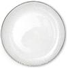Excelsa Platinum Sottopiatto, Trasparente/Bordo Argento, 33.5x33.5x2 cm