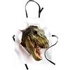 ABAKUHAUS Dinosauro Grembiule, Dino straccia Carta, Comodo per la Cucina Unisex con Collo Regolabile per Cucinare Cuocere Arrostire e Giardinaggio, Army Green Verde Bianco