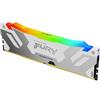 Kingston FURY Renegade Bianco RGB XMP 16GB 6400MT/s DDR5 CL32 DIMM Memoria Gaming per Computer Fissi- KF564C32RWA-16