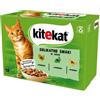 KITEKAT Delikatne Smaki in salsa 12x85g cibo umido per gatti con tacchino, coniglio e pollame