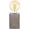 Eglo Lampada da tavolo Prestwick, Lampada da scrivania a uno luce vintage, industriale, retrò, Abat-jour in calcestruzzo color grigio, Lampada con interruttore, attacco E27