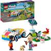 LEGO Friends Auto Elettrica e Caricabatterie, Giochi per Bambini e Bambine da 6 Anni in su con Macchina Giocattolo, Finta Stazione di Ricarica a Energia Solare e 2 Mini Bamboline di Nova e Zac 42609