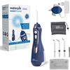 Waterpik Idropulsore Dentale Portatile Cordless Advanced, 3 Impostazioni di Pressione, Strumento Rimozione Placca Dentale Ideale per Viaggi o Bagni Piccoli, Batteria Ricaricabile, Blu (WP-563EU)