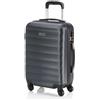 ITACA Valigia Bagaglio a Mano,Trolley Bagaglio a Mano, Trolley Cabina, Valigie, Trolley Simoa, Antracite, 55 cm