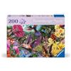 Ravensburger Puzzle Ravensburger 12001369 - Colibrì e farfalle - Puzzle da 200 pezzi per anziani e anziani, con pezzi più grandi e pratici, modello di immagine grande e con base per puzzle