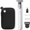 Roleader Xpert T Magnetico Rasoio Barba & Corpo All-in-One, Testina Tagliapeli Naso, Pettini Regolabili 12 in 1, Rasoio Elettrico Uomo & Donna per Viso Corpo, Ricaricabile Rapido Tipo-C (White-Pack)