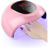 heuchaey Lampada Unghie UV LED da 24W,lampada per unghie in gel Professionale Asciugatrice per Gel a LED con Automatico Sensore,Timers da 30s/60s/90s,LCD Display,base staccabile per Manicure a Casa e in Salone