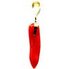 PEGASO GIOIELLI Ciondolo in Oro Giallo 18kt (750) Pendente Corno Cornetto Portafortuna Corallo Rosso