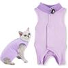 FMYODWU Body per Gatti Post-Operatorio, Abbigliamento Traspirante, Morbido e Confortevole, Anti-Leccamento di Ferite Addominali o Malattie della Pelle 2-4 kg