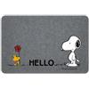 SaRani Tappeto Zerbino Ingresso Gomma Antiscivolo Resistente Fantasia Snoopy Welcome (Hello Grigio)