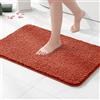 MIULEE 1 Pezzo Tappeto in Microfibra 4 CM Lungo Anti-scivolo Assorbimento dell'acqua Morbido Tappetino da Bagno per Porte d'ingresso Corridoio Doccia Soggiorno 50X80 CM Caramello