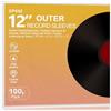 GPXIIZ Buste Vinili 33 Giri 12 Pollici Esterne, 100 x Custodia Vinile Trasparenti, Buste per Vinili pour 12 LP Dischi, Protezione Polipropilene Vinile Copertine Cover Outer
