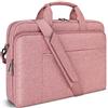 DOMISO 14 Pollici Ventiquattrore per PC portatili Impermeabile Borsa Tracolla per 14 Laptop Notebook/MacBook Pro/HP Stream 14 Chromebook 14/Lenovo IdeaPad ThinkPad/ASUS ZenBook/Dell Inspiron,Rosa