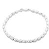 Tuscany Silver Bracciale con perline rettangolari a bordo arrotondato da donna 19 cm