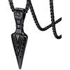 FaithHeart Collana Freccia Acciaio con Rune Vichinghe Collana Amuleto Stile Hiphop Punk Collana Uomo Totem Vichingo Argento Nero Oro Vintage Regalo Compleanno