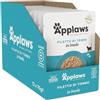 Applaws Cibo Umido Naturale al 100% per Gatti, Filetto di Tonno in Brodo - Confezione da 12 x 70g Bustine
