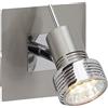 BRILLIANT lampada Kassandra Faretto LED a parete in ferro/cromato | 1x LED-PAR51, GU10, 3W lampada a riflettore LED inclusa, (250lm, 3000K) | Scala da A ++ a E | Testa orientabile
