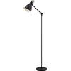 Eglo Lampada da terra Priddy, lampada a stelo in design industrial vintage | a uno punto luce, piantana retrò in acciaio, nero, bianco, E27, incl interruttore a pedale